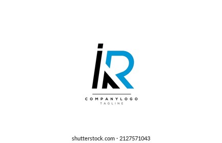 Letras alfabéticas Iniciales Logo de Monograma IR, IR INICIAL, carta IR