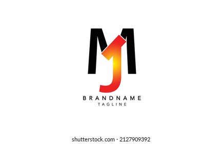 Alphabet letters Initials Monogram logo MJ,MJ INITIAL, MJ letter ,M and J
