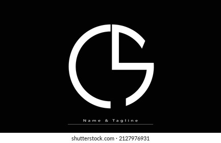 Alphabet letters Initial Monogram Logo CS, SC