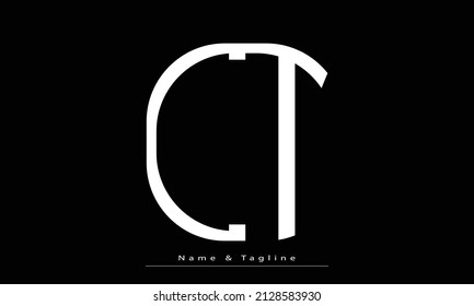 Alphabet letters Initials Monogram logo CT, TC