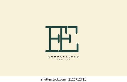 Alphabet letters Initials Monogram logo EE, EE INITIAL, EE letter