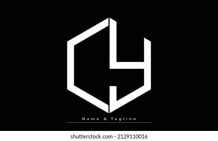 Alphabet letters Initial Monogram Logo CY, YC