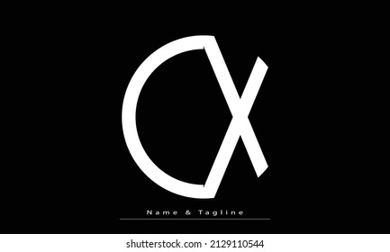 Alphabet letters Initials Monogram logo CX, XC