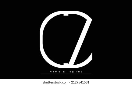 Alphabet letters Initials Monogram logo CZ, ZC