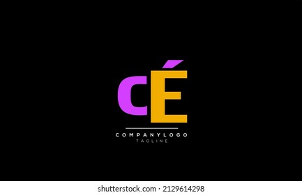Alphabet letters Initials Monogram logo CE, CE INITIAL, CE letter