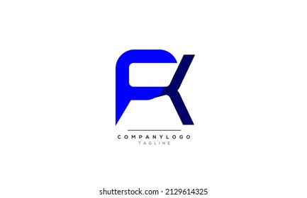 Alphabet letters Initials Monogram logo FK, FK INITIAL, FK letter