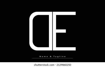 Alphabet letters Initials Monogram logo DE, DE
