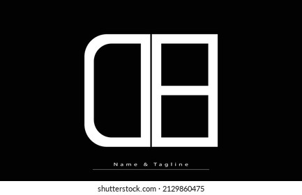 Alphabet letters Initials Monogram logo DB, DB