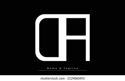 Alphabet letters Initial Monogram logo DA, AD