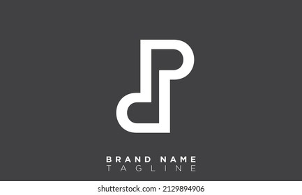 Alphabet letters Initials Monogram logo DP, PD, D and P
