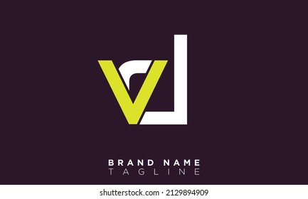 Alphabet letters Initials Monogram logo VD, DV, V and D