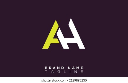 Alphabet letters Initials Monogram logo AH, HA, A and H