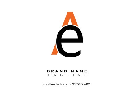 Letras alfabéticas Iniciales Monograma AE, EA, A y E