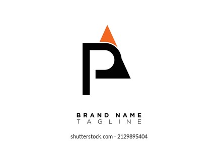 Alphabet letters Initials Monogram logo PA, AP, P and A