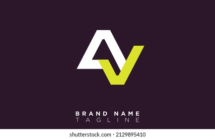 Alphabet letters Initials Monogram logo AV, VA, A and V