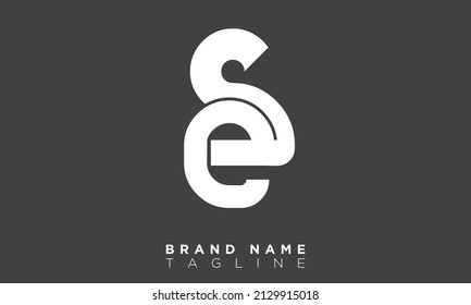 Alphabet letters Initials Monogram logo ES, ES, S and E