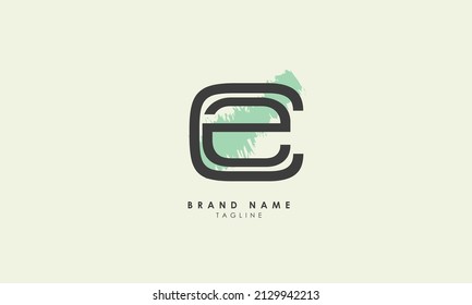 Alphabet letters Initials Monogram logo EC, CE, E and C