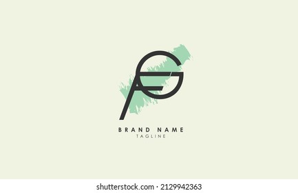 Alphabet letters Initials Monogram logo FG, GF, F and G