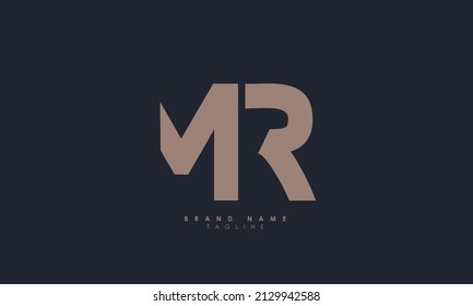 Alphabet letters Initials Monogram logo MR, RM, M and R