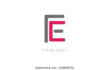 Alphabet letters Initials Monogram logo FE, EF, F and E