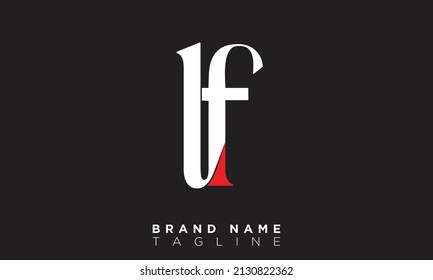 Alphabet letters Initials Monogram logo UF, FU, U and F