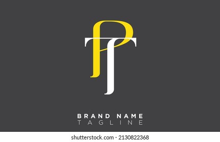 Alphabet letters Initials Monogram logo PT, TP, P and T