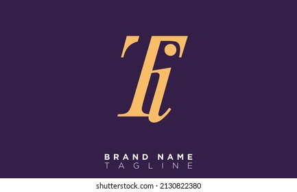 Alphabet letters Initials Monogram logo TI, IT, T and I