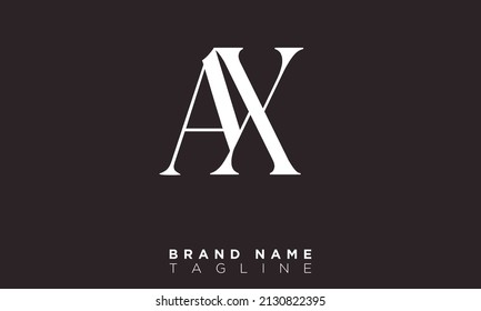 Alphabet letters Initials Monogram logo AX, XA, A and X