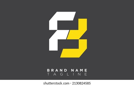 Alphabet letters Initial Monogram Logo FH, HF, F und H