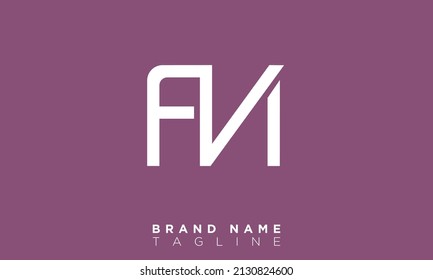Alphabet letters Initials Monogram logo FN, NF, F and N