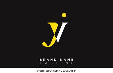 Alphabet letters Initials Monogram logo JV, VJ, J and V