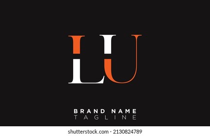 Alphabet letters Initials Monogram logo LU, UL, L and U