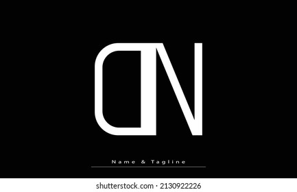 Alphabet letters Initials Monogram logo DN , ND