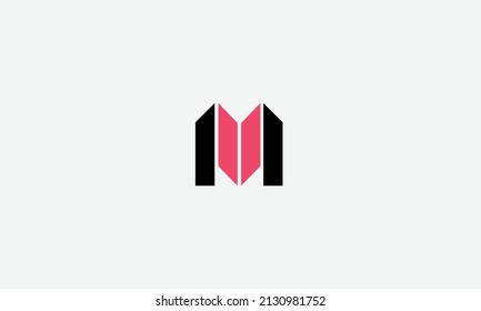 Alphabet letters Initials Monogram logo MM M