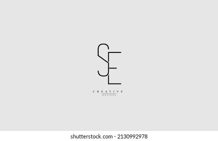 Alphabet letters Initials Monogram logo SE ES S E