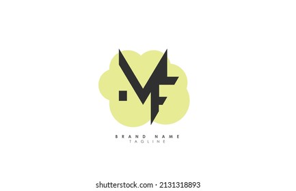 Alphabet letters Initials Monogram logo MF, FM, M and F