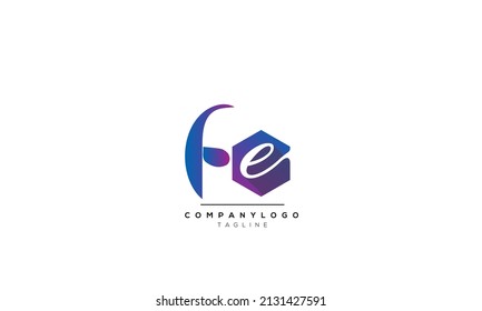 Alphabet letters Initials Monogram logo FE, FE INITIAL, FE letter