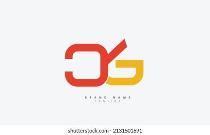 Alphabet letters Initials Monogram logo OG, GO, O and G