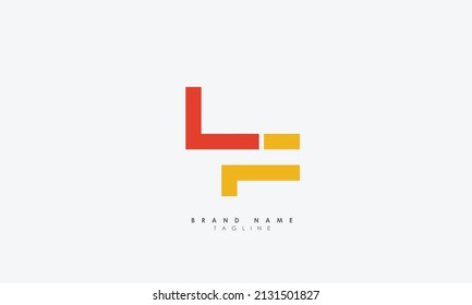 Letras alfabéticas Iniciales Logotipo Monograma LF, FL, L y F