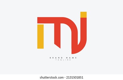 Alphabet letters Initial Monogram Logo MJ, JM, M und J