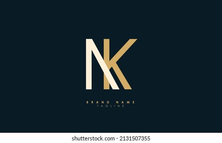 Alphabet letters Initial Monogram Logo AK, KA, A und K