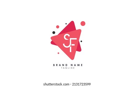 Alphabet letters Initials Monogram logo SF, FS, S and F