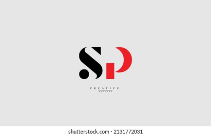 Alphabet letters Initials Monogram logo SP PS S P