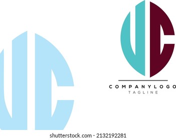 Alphabet letters Initials Monogram logo VC, VC INITIAL, VC letter