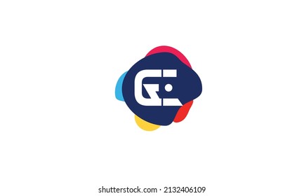 Alphabet letters Initials Monogram logo GE, EG, G and E