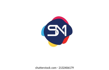 Letras alfabéticas Iniciales Logotipo Monograma SN, NS, S y N