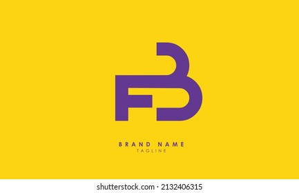 Alphabet letters Initials Monogram logo FB, BF, F and B
