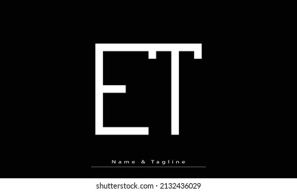 Alphabet letters Initials Monogram logo ET , TE