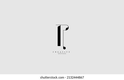 Letras alfabéticas Iniciales Monograma TP PT T P