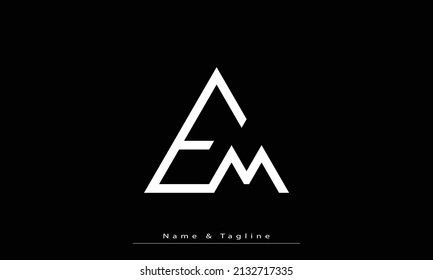 Alphabet letters Initials Monogram logo EM ,  ME